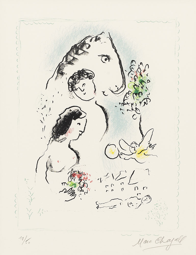 Les Amoureux by Marc Chagall, 1982